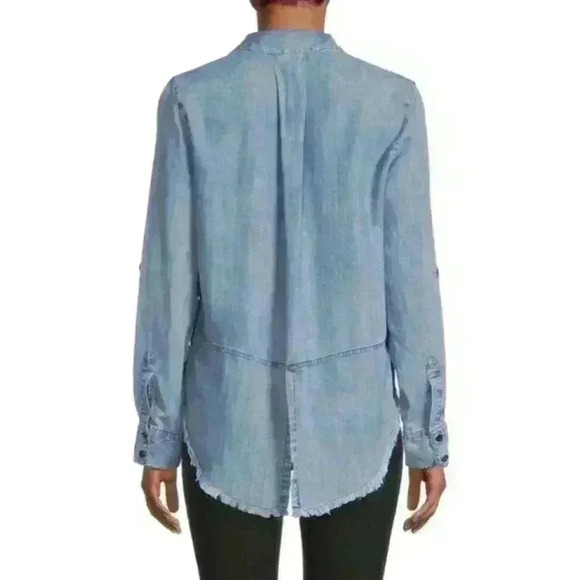 Velvet Heart Riley Chambray Button Down Shirt Small - Picture 2 of 6